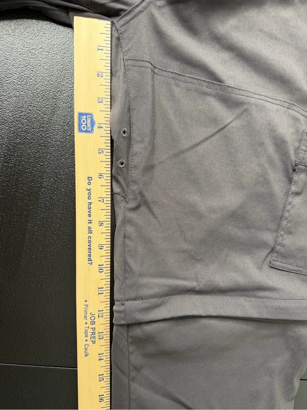 Prana Pants Mens 34x30 Gray Stretch Zion Belted Cargo Lightweight Nylon Hike